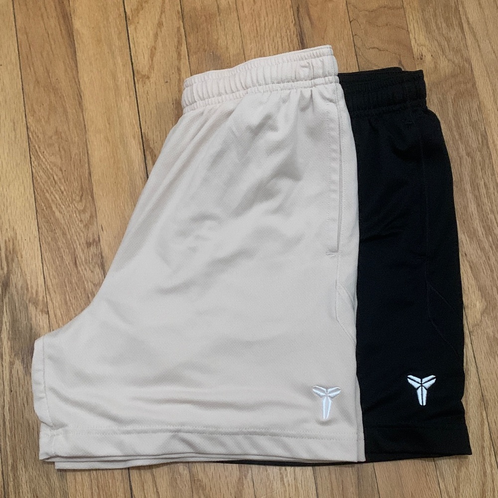 Youth Performance Basketball Shorts in Beige and Black